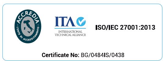 ITA знак за сертификат ISO 27001:2013